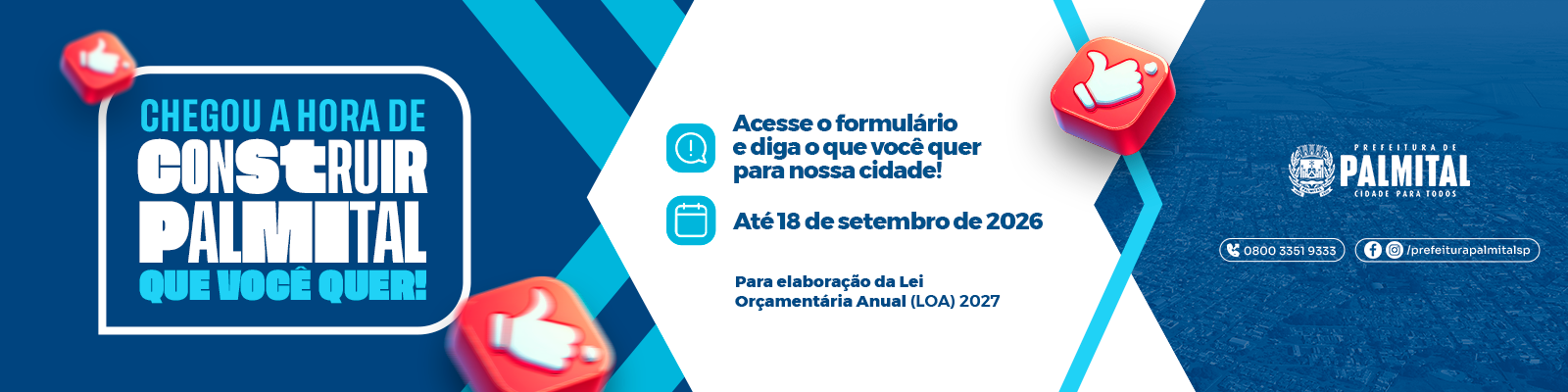 Consulta pública para construção do planejamento municipal